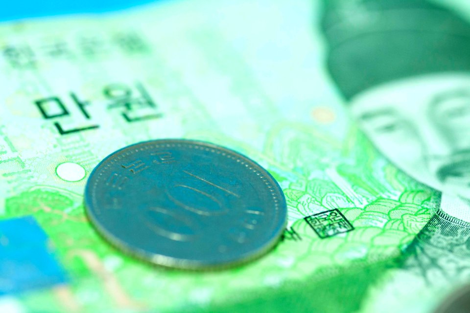 100원 동전 지폐 100won coin banknotes