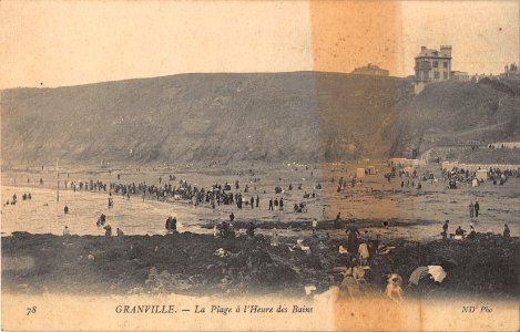 78 GRANVILLE - LA PLAGE A L'HEURE DE BAINS