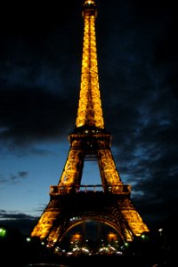Eiffel Tower at night photo