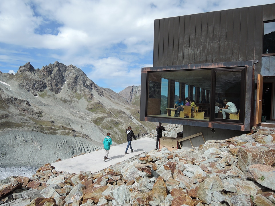 Hut moiry alps switzerland