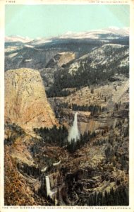 71632 THE HIGH SIERRAS FROM GLACIER POINT YOSEMITE VALLEY CALIFORNIA CORP DETROID PHOTOGRAPHIC CO