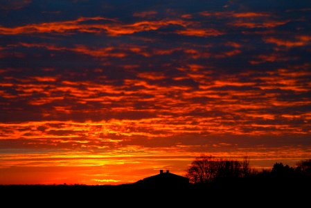 Coucher de soleil du Tarn. photo