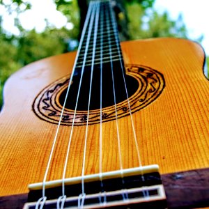 Burned soundhole ring