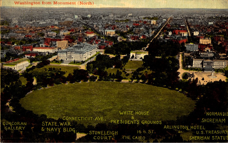 WASHINGTON DC FROM MONUMENT NORTH