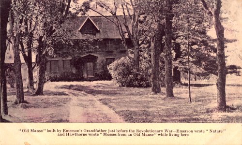 OLD MANSE BUILD BY EMERSONS GRANDFATHER JUST BEFORE THE REVOLUTIONALRY WAR