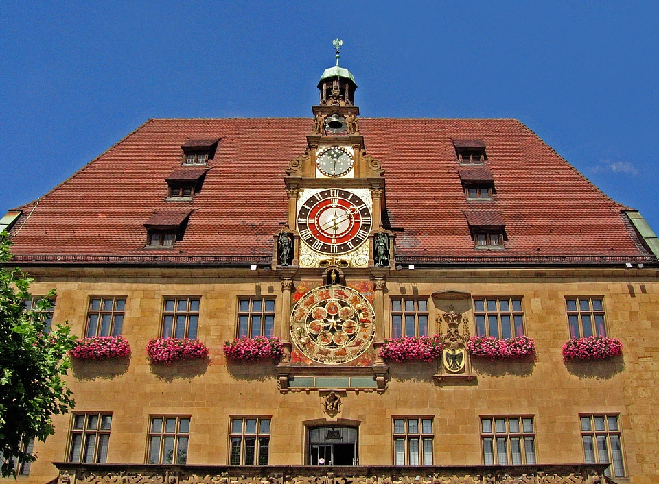 Clock historic center clock face