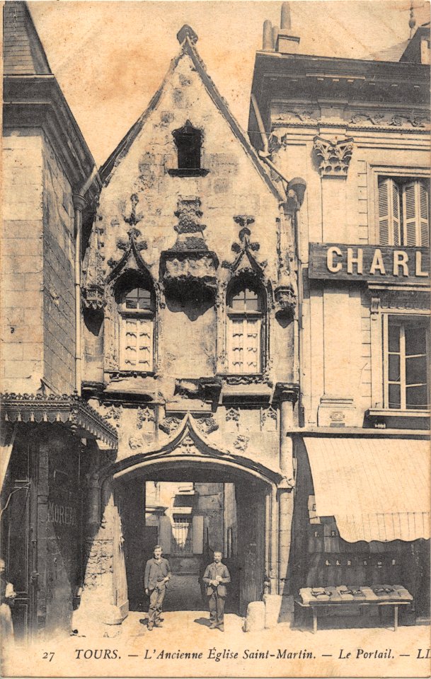 27 TOURS - L'ANCIENNE ELGISE SAINT-MARTIN - LE PORTAIL