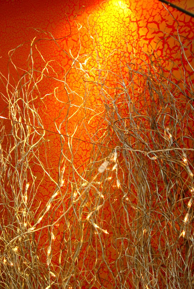orange glass texture with strings
