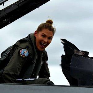 US Female F-16 Fighter Pilot Capt Zoe Kotnik photo