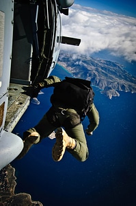 Jumping training military photo