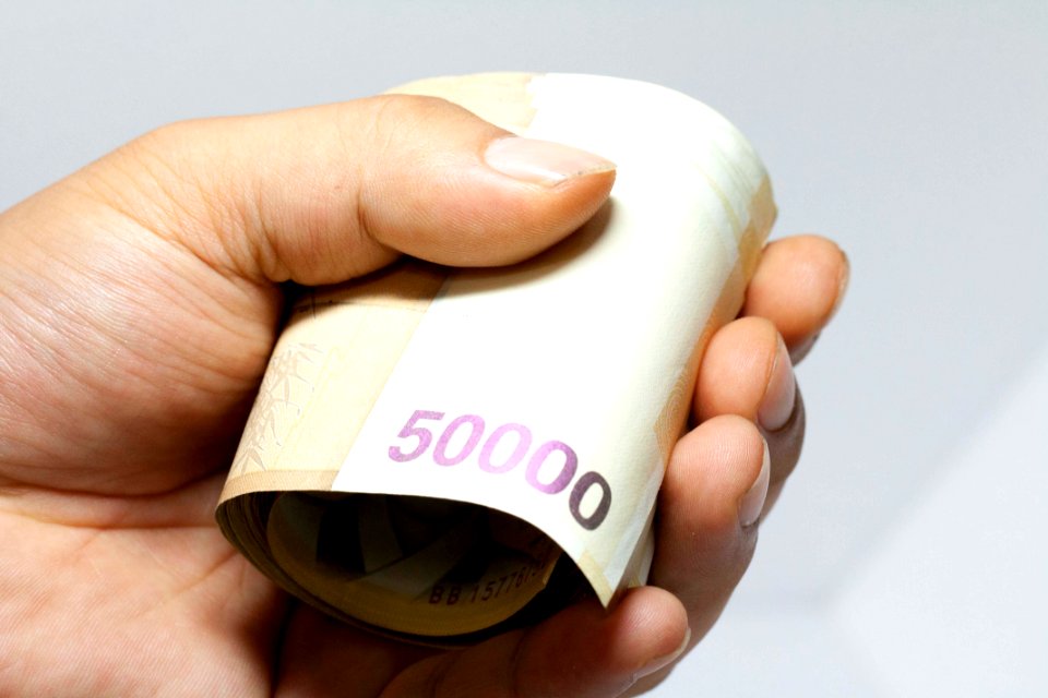 오만원 5만원 현금 돈다발 은행지폐 Cash Money