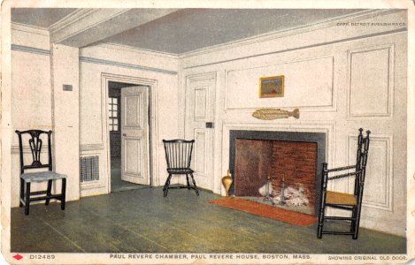 D12489 PAUL REVERE CHAMBER PAUL REVERE HOUSE BOSTON MASSACHUSETTS
