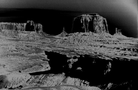 mesa, solarized (Monument Valley) photo
