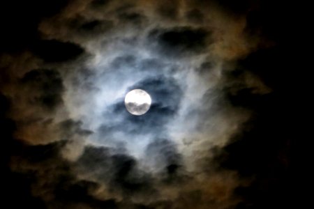 full moon in cloudy sky 3 photo
