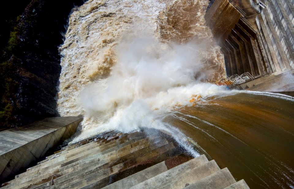 Hinze Dam overflow