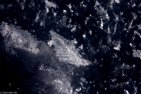 Ice Chrystal on Snow photo