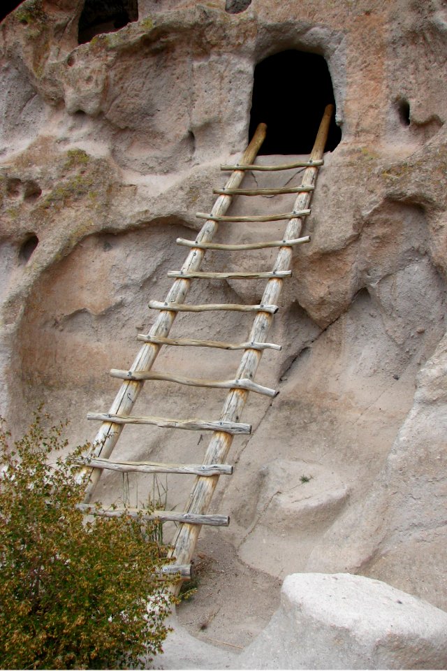 ladder to pueblo structure