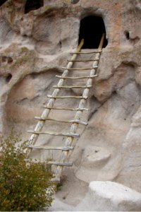 ladder to pueblo structure