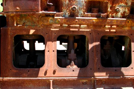 rusted engine block photo