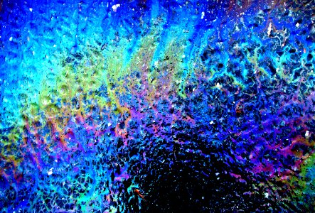 iridescent oil slick
