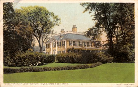 70113 CARIGIE LONGFELLOW'S HOUSE CAMBRIDGE MASSACHUSETTS