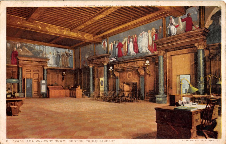 D 12475 THE DELIVERY ROOM BOSTON PUBLIC LIBRARY BOSTON MASSACHUSETTS