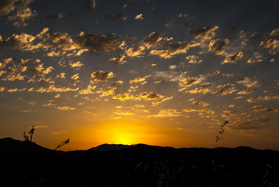 Sunset landscape horizon