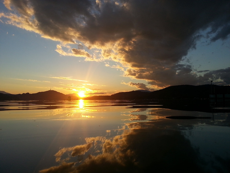 Abendstimmung sunset lake