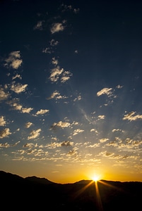 Sunset landscape horizon