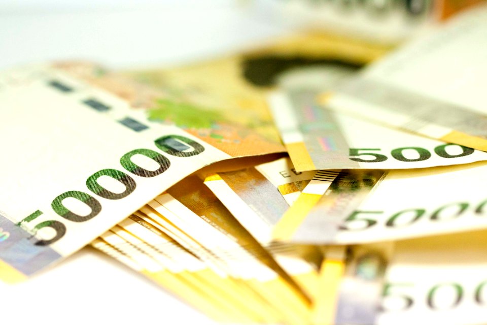 돈뭉치 뭉칫돈 지폐 금융 Bundles of money