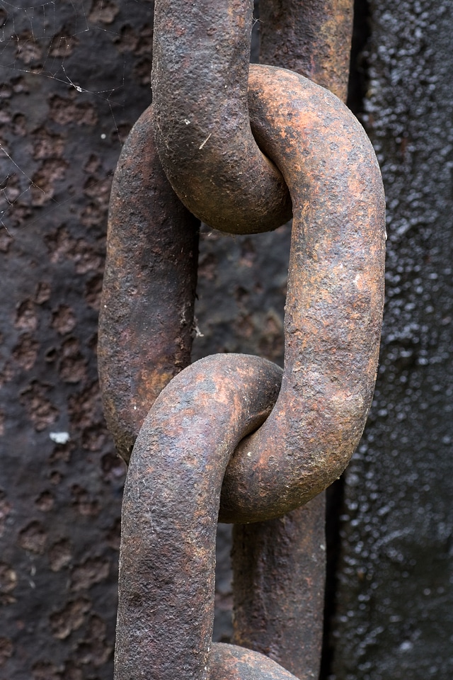 Metal rusted weathered