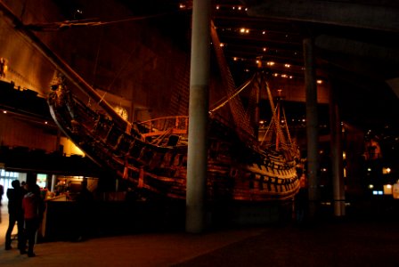View of Vasa Swedish Warship Displayed in the Vasa Museum in Stockholm photo