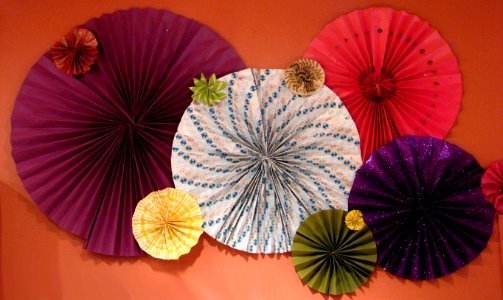 multicolor paper pinwheels photo