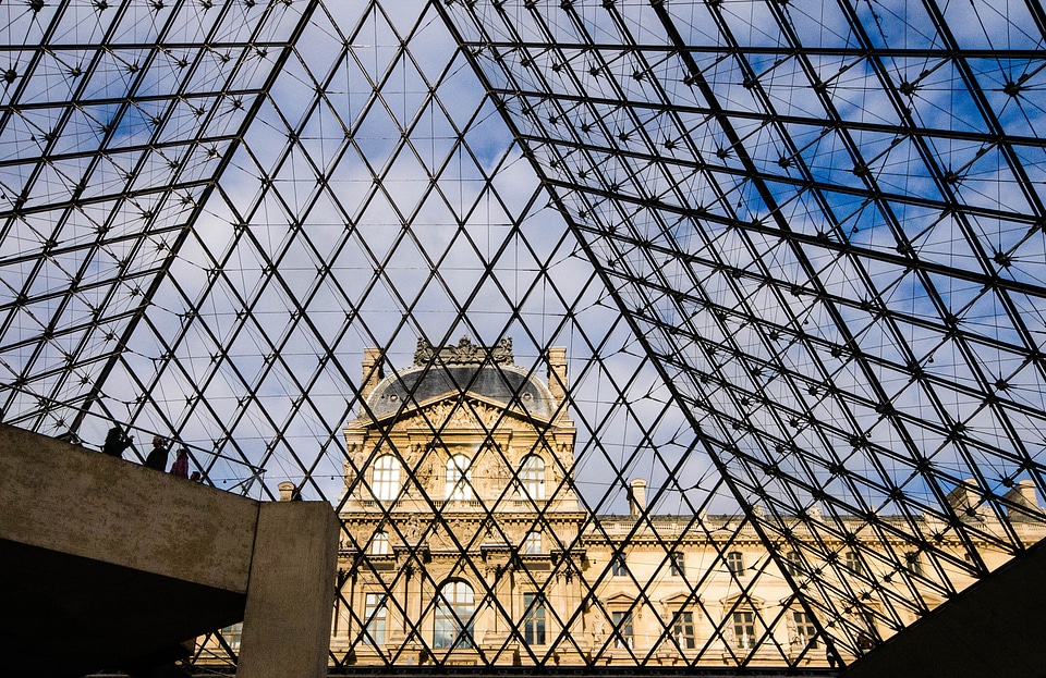 Glass pyramid france architecture