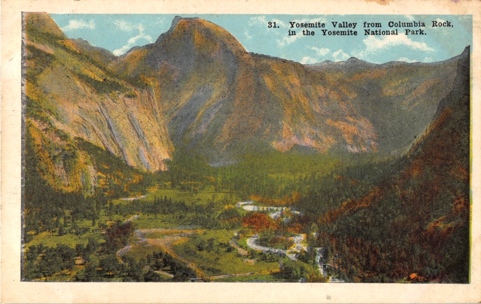 31.YOSEMITE VALLEY FROM COLUMBIA ROCK IN THE YOSEMITE NATIONAL PARK