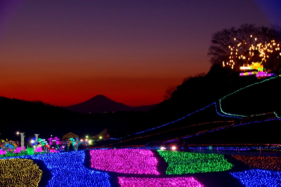Twilight illumination & Mt. Fuji