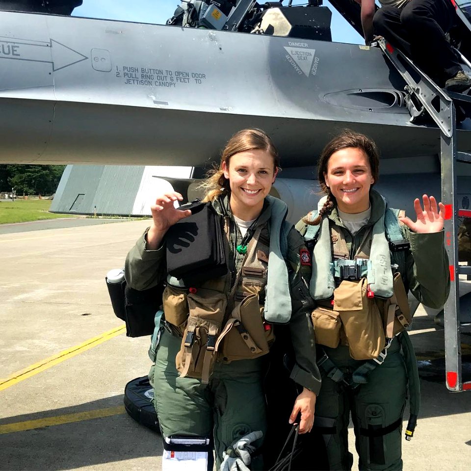 US Female F-16 Fighter Pilot Capt Brittany Trimble