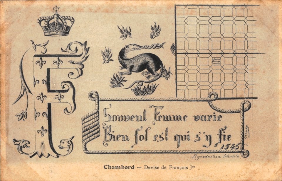 CHAMBORD - DEVISE DE FRANCOIS 1ER