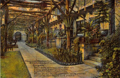GLENWOOD MISSION INN RIVERSIDE CALIFORNIA PERGOLA