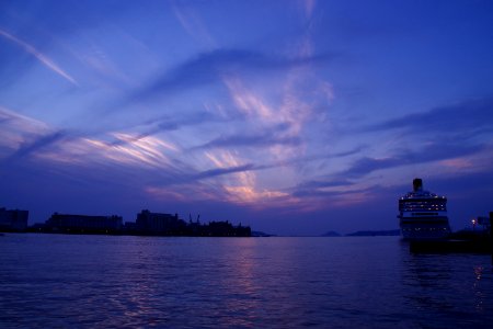 twilight wharf photo