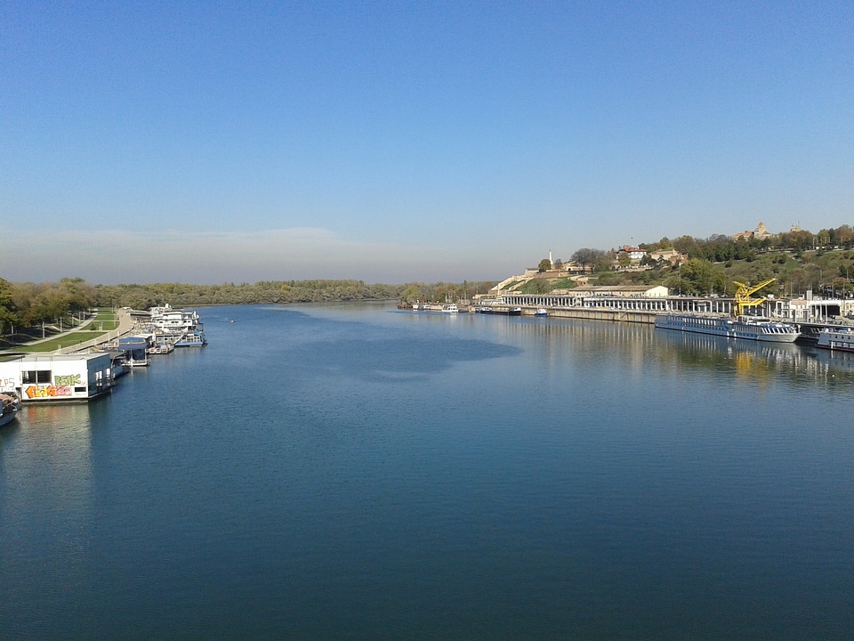 City town water blue