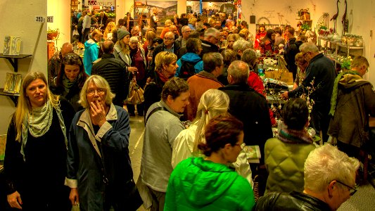 crowd-exhibition-market-indoor-people photo