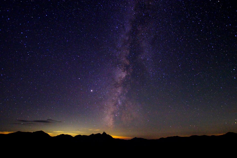 Milkyway and Mt. Yarigatake (槍ヶ岳)