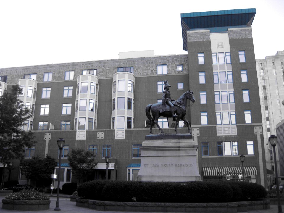 William Henry Harrison on Horse Black and White