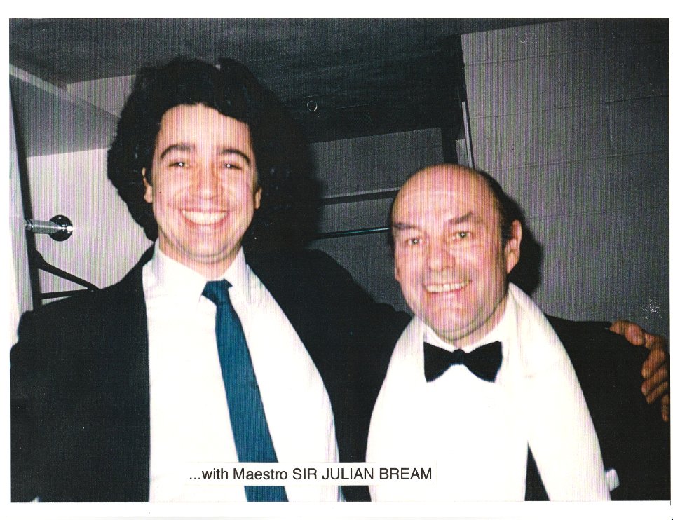 Michael Laucke With Teacher, classical guitar giant Julian Bream