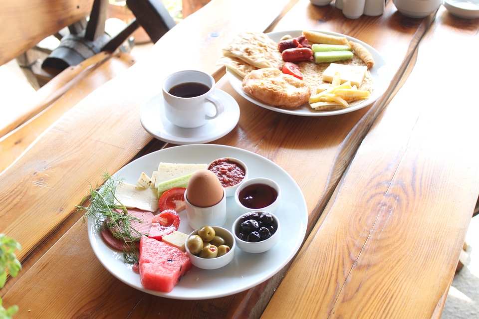 Breakfast coffee tea