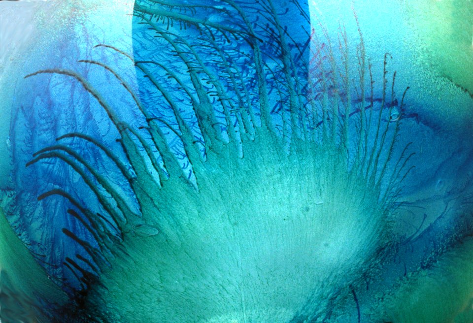 blue frosted glass texture