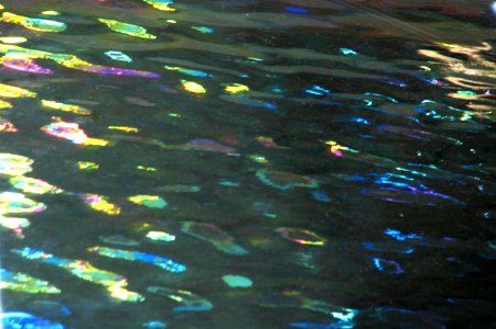 water with multicolored lights