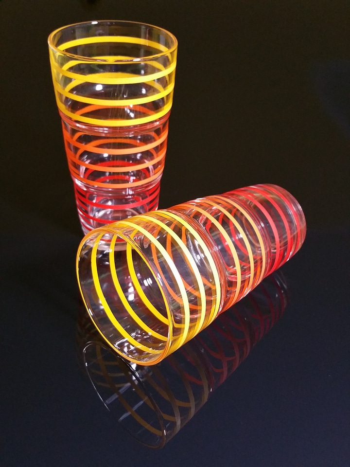 Drinking glass colorful drink