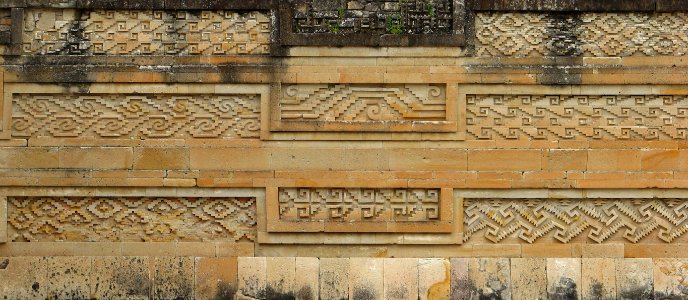 geometric carvings in Monte Alban